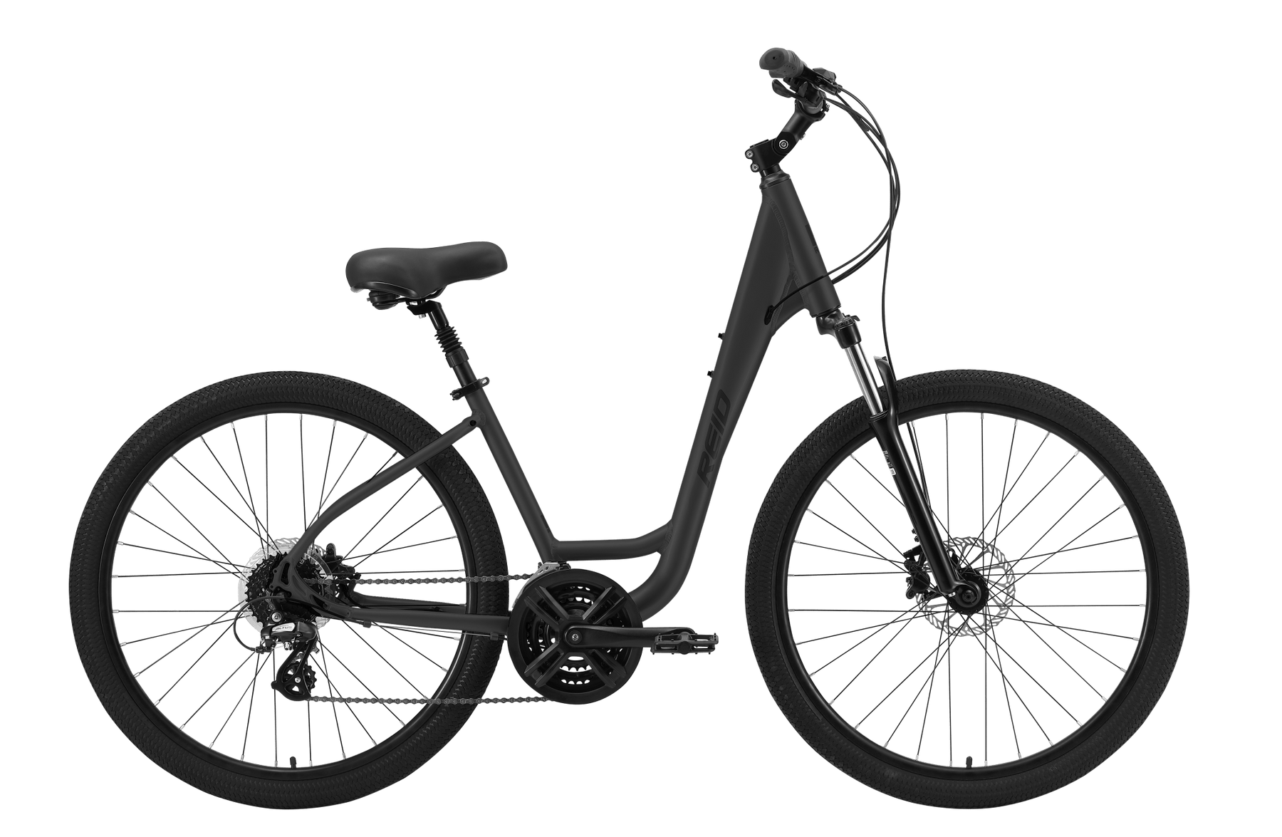 Comfort 3 Step Through Commuter Bike Charcoal