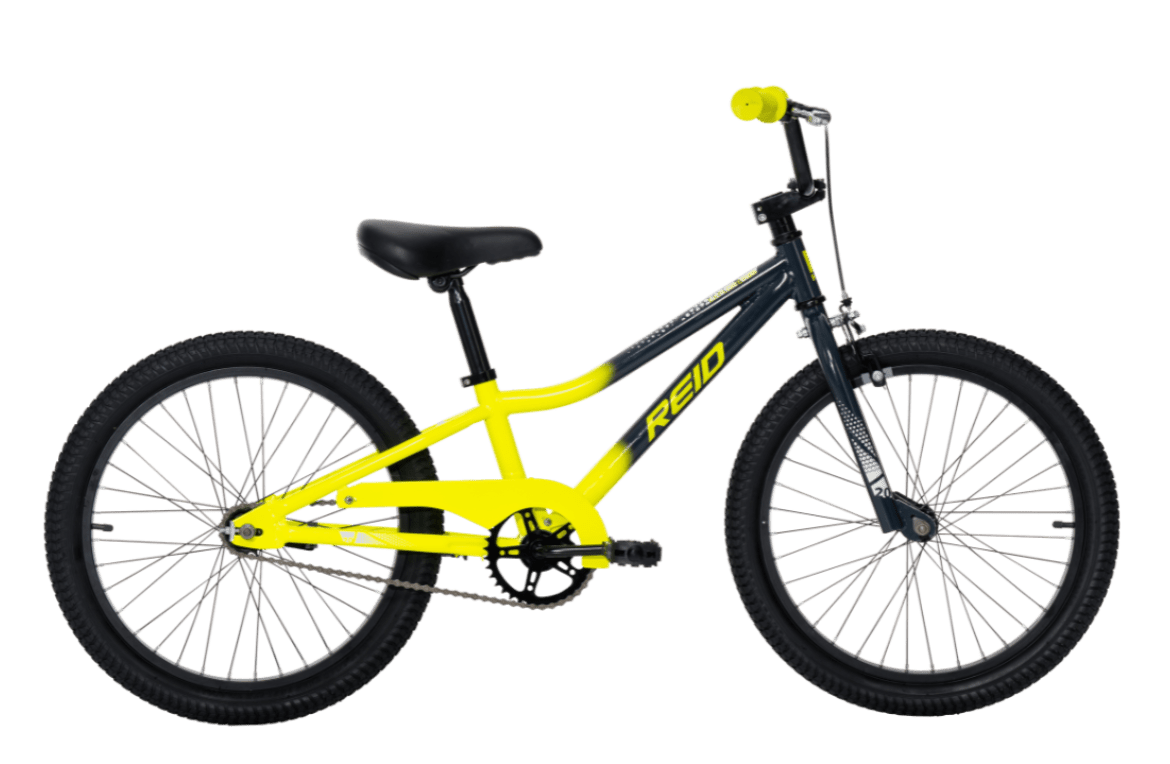 Explorer S 20" V-Brake Edition Kids Bike Fluro Yellow Bikes Reid   