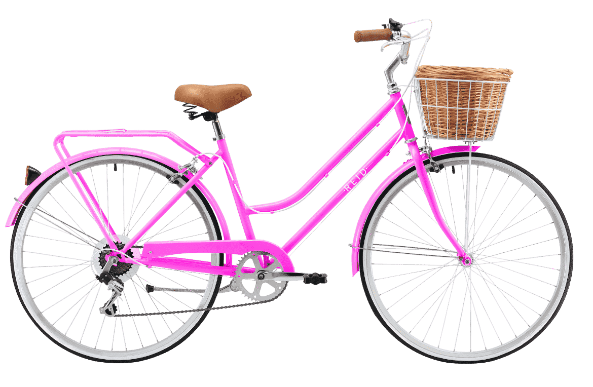Ladies Classic 7-Speed Vintage Bike Hot Pink