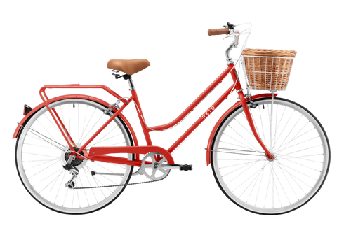 Ladies Classic 7-Speed Vintage Bike Red